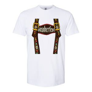 Lederhosen Suspenders Oktoberfest Bavarian Munich Beer Softstyle CVC T-Shirt