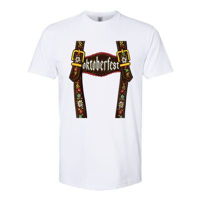 Lederhosen Suspenders Oktoberfest Bavarian Munich Beer Softstyle® CVC T-Shirt