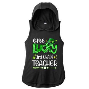 Leopard Shamrock One Lucky 3rd Grade Teacher St Patricks Day Meaningful Gift Ladies PosiCharge Tri-Blend Wicking Draft Hoodie Tank