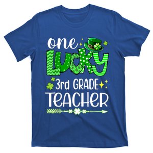 Leopard Shamrock One Lucky 3rd Grade Teacher St Patricks Day Meaningful Gift T-Shirt