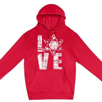 Love  Star Of David Jewish Judaism Israelites Hashana Premium Pullover Hoodie