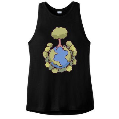 Let's Save Our Planet Natural Nature Environt Gift Ladies PosiCharge Tri-Blend Wicking Tank