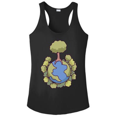 Let's Save Our Planet Natural Nature Environt Gift Ladies PosiCharge Competitor Racerback Tank