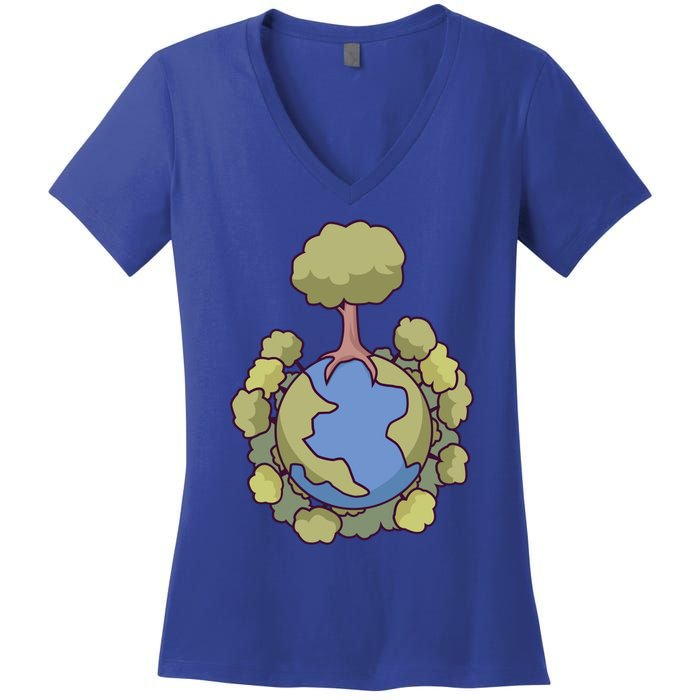 Let's Save Our Planet Natural Nature Environt Gift Women's V-Neck T-Shirt