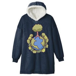 Let's Save Our Planet Natural Nature Environt Gift Hooded Wearable Blanket