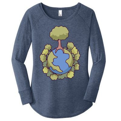 Let's Save Our Planet Natural Nature Environt Gift Women's Perfect Tri Tunic Long Sleeve Shirt