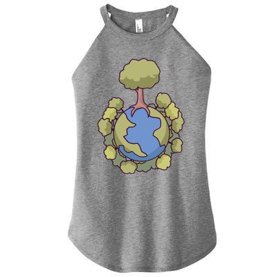 Let's Save Our Planet Natural Nature Environt Gift Women's Perfect Tri Rocker Tank