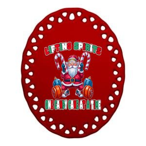 Lifting Spirits One Candy Cane At A Time Christmas Fun Ceramic Oval Ornament