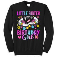 Little Sister Of The Birthday Girl Rolling Skate Bday Family Sweatshirt