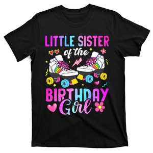 Little Sister Of The Birthday Girl Rolling Skate Bday Family T-Shirt