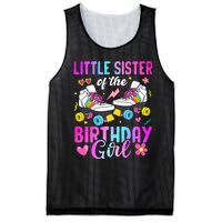 Little Sister Of The Birthday Girl Rolling Skate Bday Family Mesh Reversible Basketball Jersey Tank