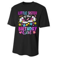 Little Sister Of The Birthday Girl Rolling Skate Bday Family Performance Sprint T-Shirt