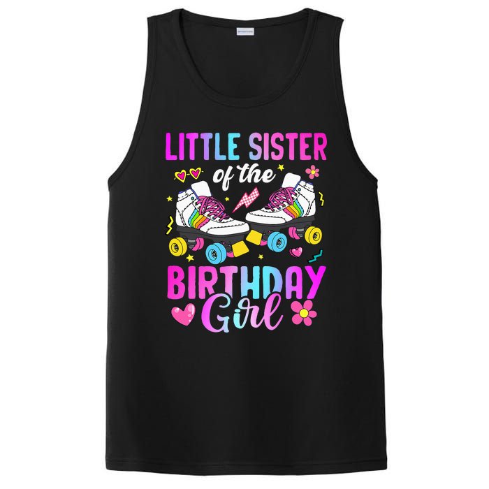 Little Sister Of The Birthday Girl Rolling Skate Bday Family PosiCharge Competitor Tank