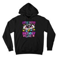 Little Sister Of The Birthday Girl Rolling Skate Bday Family Tall Hoodie