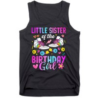 Little Sister Of The Birthday Girl Rolling Skate Bday Family Tank Top