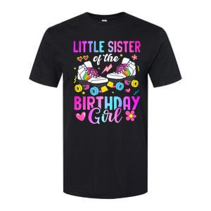 Little Sister Of The Birthday Girl Rolling Skate Bday Family Softstyle CVC T-Shirt