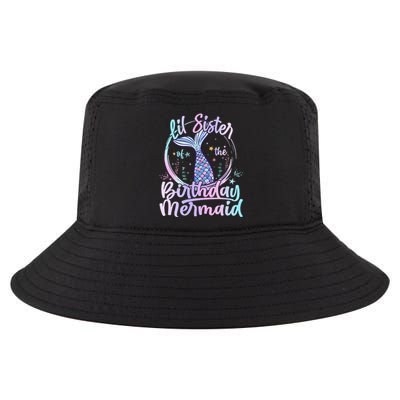 Lil Sister Of The Birthday Mermaid Matching Family Cool Comfort Performance Bucket Hat