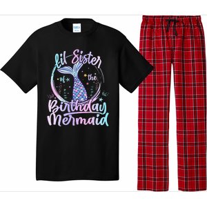 Lil Sister Of The Birthday Mermaid Matching Family Pajama Set