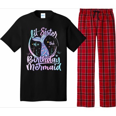 Lil Sister Of The Birthday Mermaid Matching Family Pajama Set