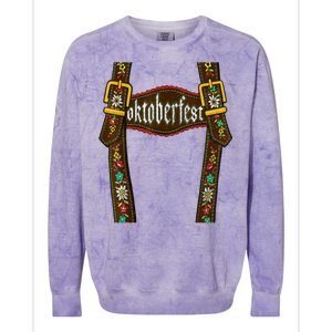 Lederhosen Suspenders Oktoberfest Bavarian Munich Colorblast Crewneck Sweatshirt