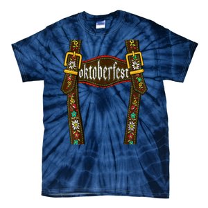 Lederhosen Suspenders Oktoberfest Bavarian Munich Tie-Dye T-Shirt