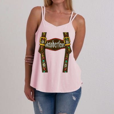 Lederhosen Suspenders Oktoberfest Bavarian Munich Women's Strappy Tank