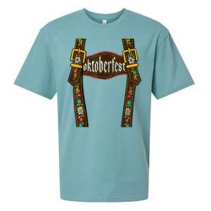 Lederhosen Suspenders Oktoberfest Bavarian Munich Sueded Cloud Jersey T-Shirt