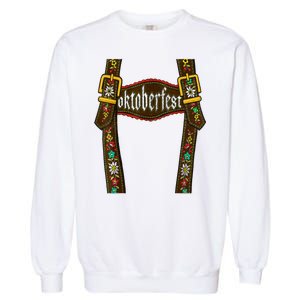 Lederhosen Suspenders Oktoberfest Bavarian Munich Garment-Dyed Sweatshirt