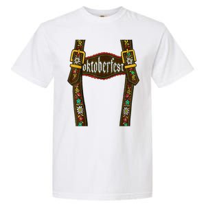 Lederhosen Suspenders Oktoberfest Bavarian Munich Garment-Dyed Heavyweight T-Shirt