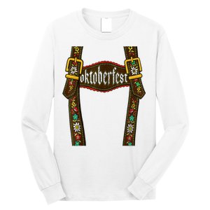 Lederhosen Suspenders Oktoberfest Bavarian Munich Long Sleeve Shirt