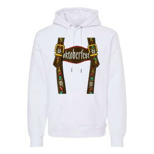 Lederhosen Suspenders Oktoberfest Bavarian Munich Premium Hoodie