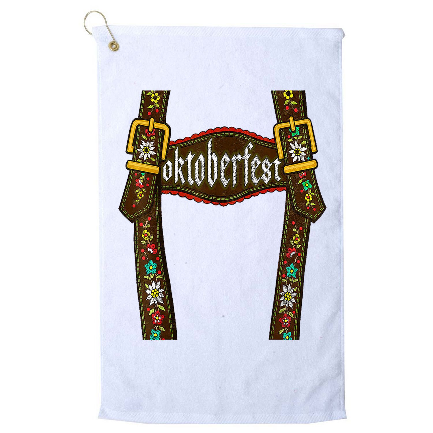 Lederhosen Suspenders Oktoberfest Bavarian Munich Golf Towel