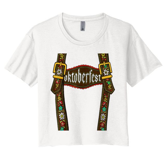 Lederhosen Suspenders Oktoberfest Bavarian Munich Crop Top