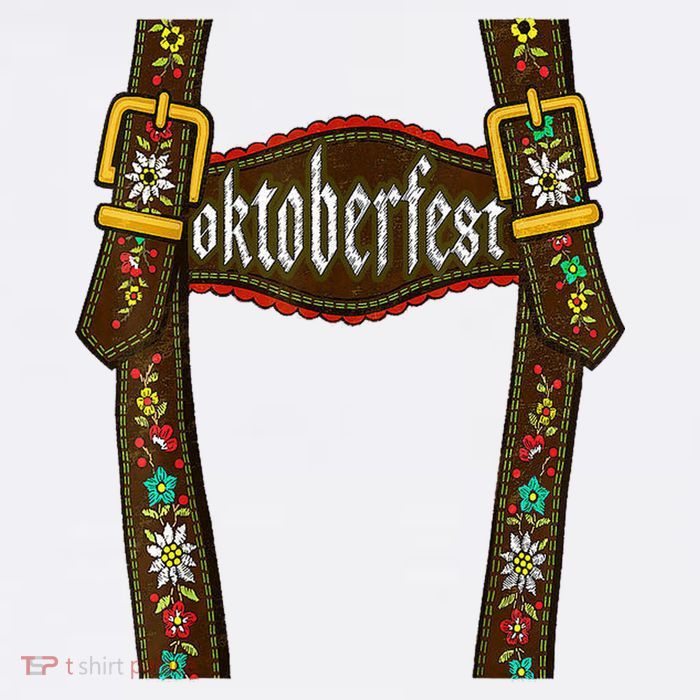 Lederhosen Suspenders Oktoberfest Bavarian Munich Kids T-Shirt