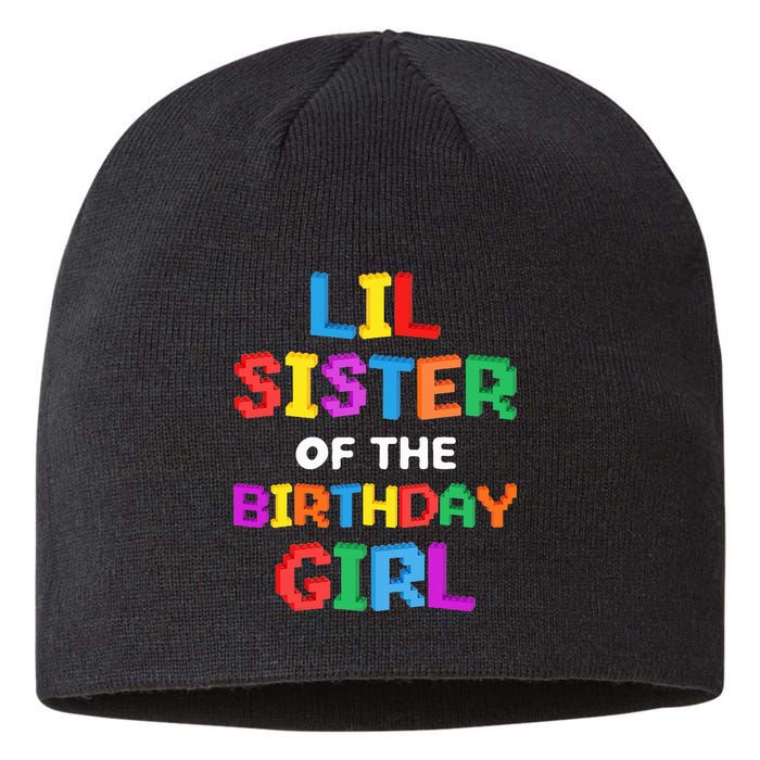 Lil Sister of the Birthday Girl Master Builder Bricks Blocks  Sustainable Beanie