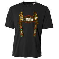 Lederhosen Suspenders Oktoberfest Bavarian Munich Beer Cooling Performance Crew T-Shirt