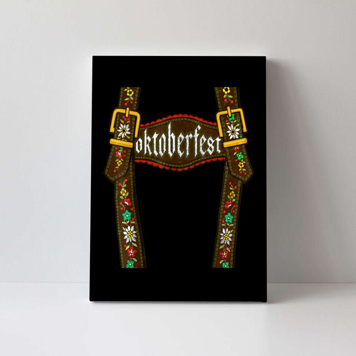 Lederhosen Suspenders Oktoberfest Bavarian Munich Beer Canvas