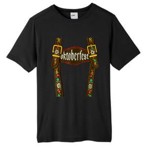 Lederhosen Suspenders Oktoberfest Bavarian Munich Beer Tall Fusion ChromaSoft Performance T-Shirt