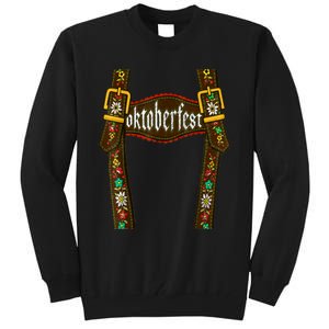 Lederhosen Suspenders Oktoberfest Bavarian Munich Beer Tall Sweatshirt