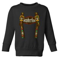 Lederhosen Suspenders Oktoberfest Bavarian Munich Beer Toddler Sweatshirt