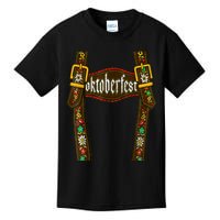 Lederhosen Suspenders Oktoberfest Bavarian Munich Beer Kids T-Shirt