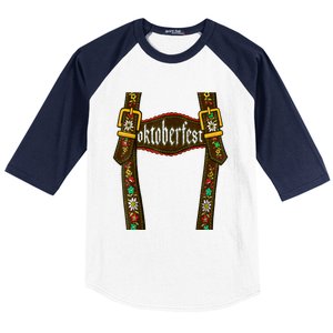 Lederhosen Suspenders Oktoberfest Bavarian Munich Beer Baseball Sleeve Shirt