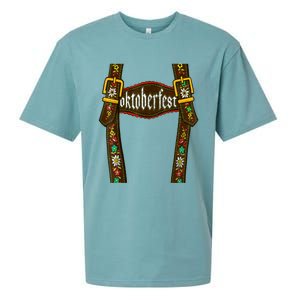 Lederhosen Suspenders Oktoberfest Bavarian Munich Beer Sueded Cloud Jersey T-Shirt