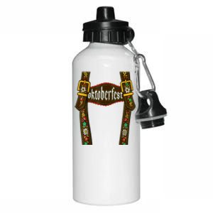 Lederhosen Suspenders Oktoberfest Bavarian Munich Beer Aluminum Water Bottle