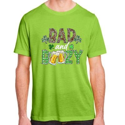 Leopard St Patrick's Day Bad And Boozy Beer Irish Adult ChromaSoft Performance T-Shirt