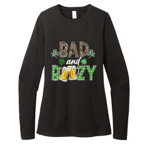 Leopard St Patrick's Day Bad And Boozy Beer Irish Womens CVC Long Sleeve Shirt