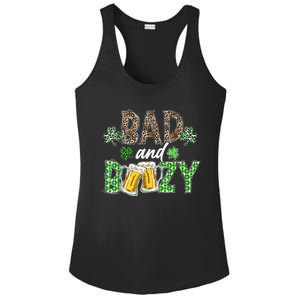 Leopard St Patrick's Day Bad And Boozy Beer Irish Ladies PosiCharge Competitor Racerback Tank