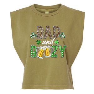 Leopard St Patrick's Day Bad And Boozy Beer Irish Garment-Dyed Women's Muscle Tee