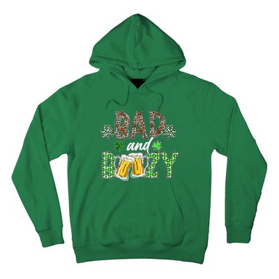 Leopard St Patrick's Day Bad And Boozy Beer Irish Hoodie