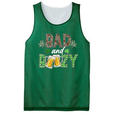 Leopard St Patrick's Day Bad And Boozy Beer Irish Mesh Reversible Basketball Jersey Tank